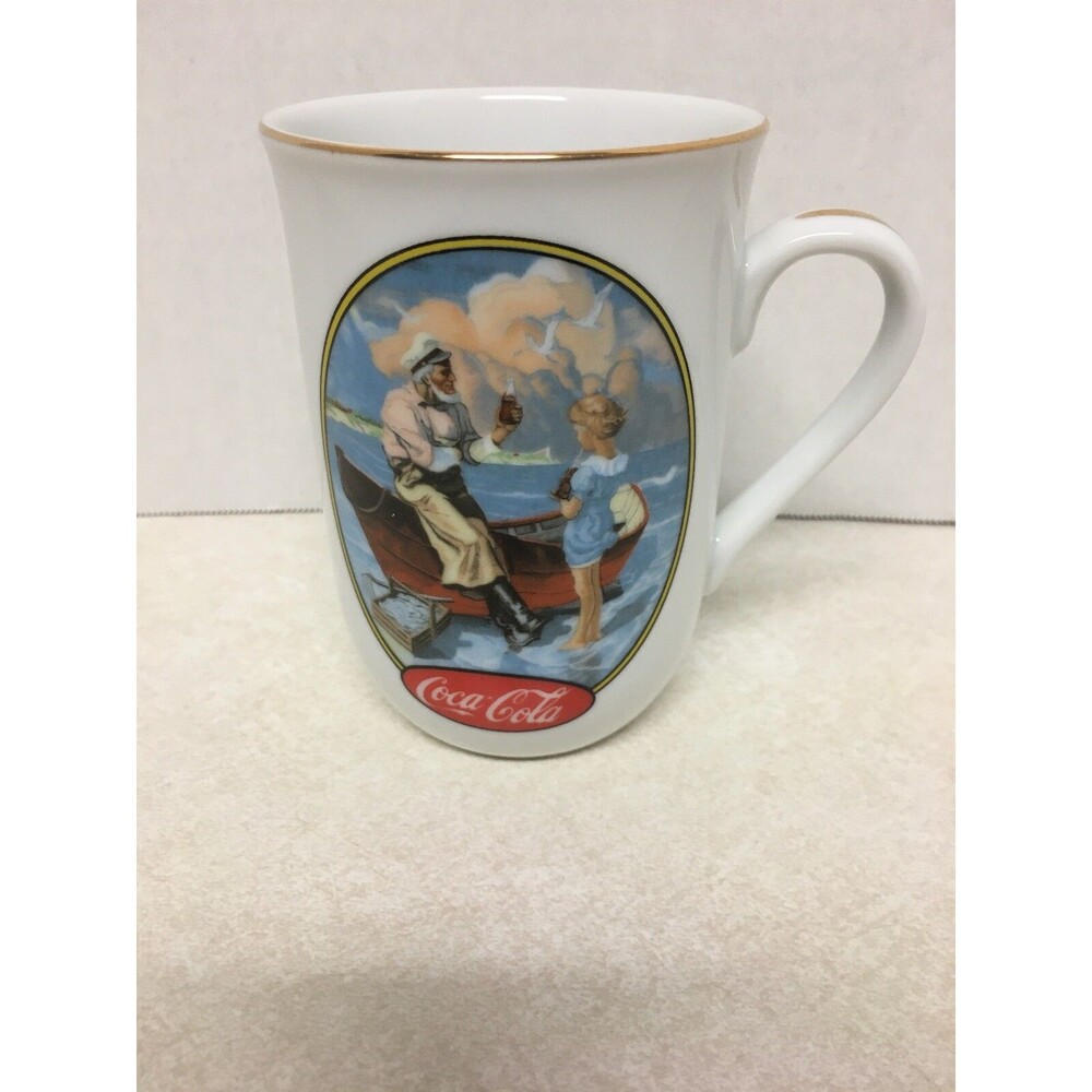 Rare Coca Cola Coffee Cup Tea Mug at The Seashore N.C Wyath